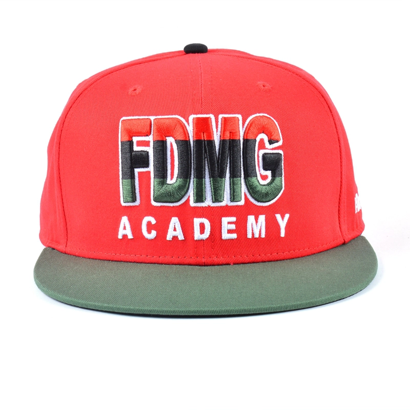 3d embroidery hats, custom flat brim caps, design your own snapback cap