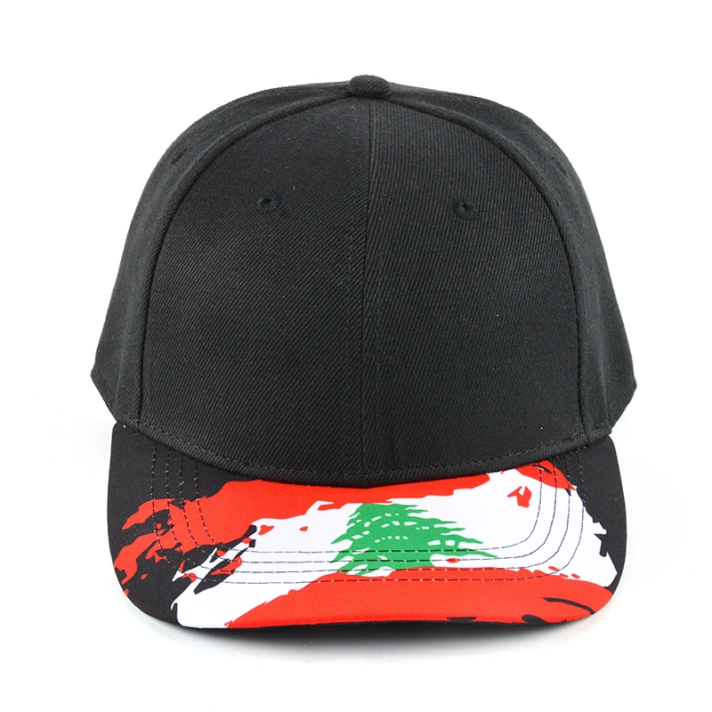 printed brim baseball caps custom