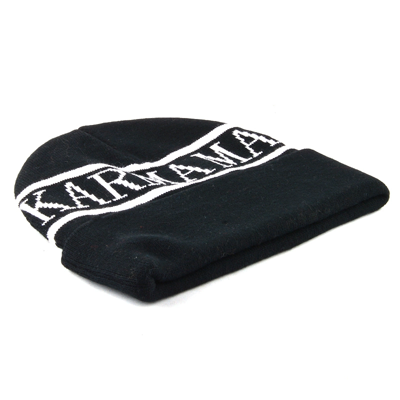 beanie hat black and white