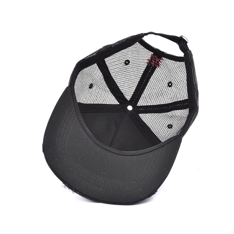 5 panels distres3d embroidery distressed trucker caps