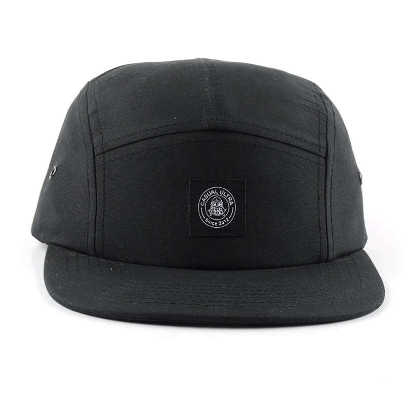 black baby 5 panel hat, plain logo baby 5 panel hat, custom flat bill 5 panel hat