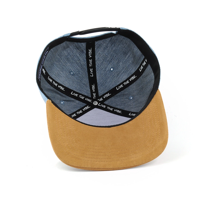 label patch snapback hats, suede flat brim snapback hats
