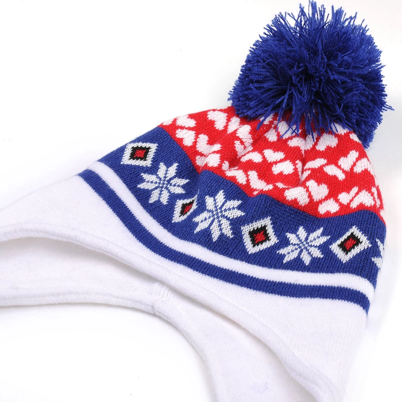 beanie hat with fur pom pom
