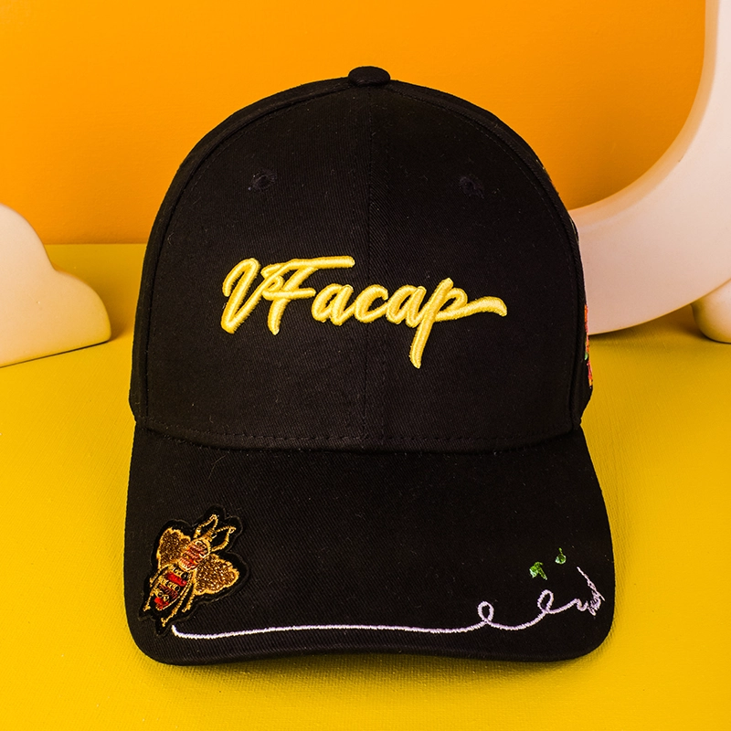 3d embroidery black baseball hats