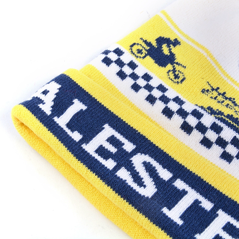 jacquard logo winter beanies custom, pom pom winter caps knit hats