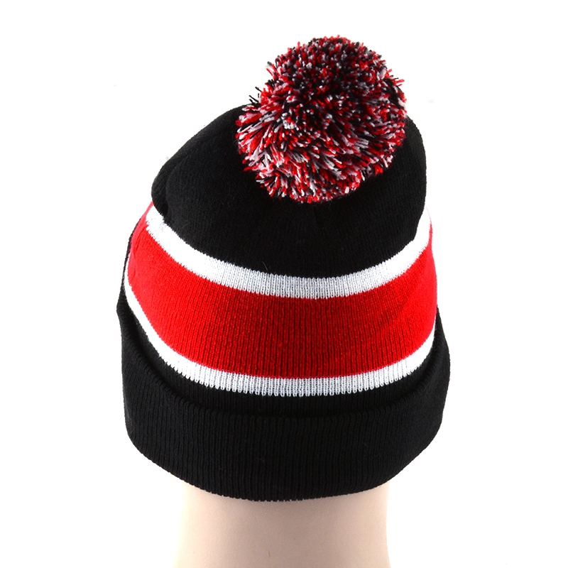 china beanie hat with fur pom poms sewing