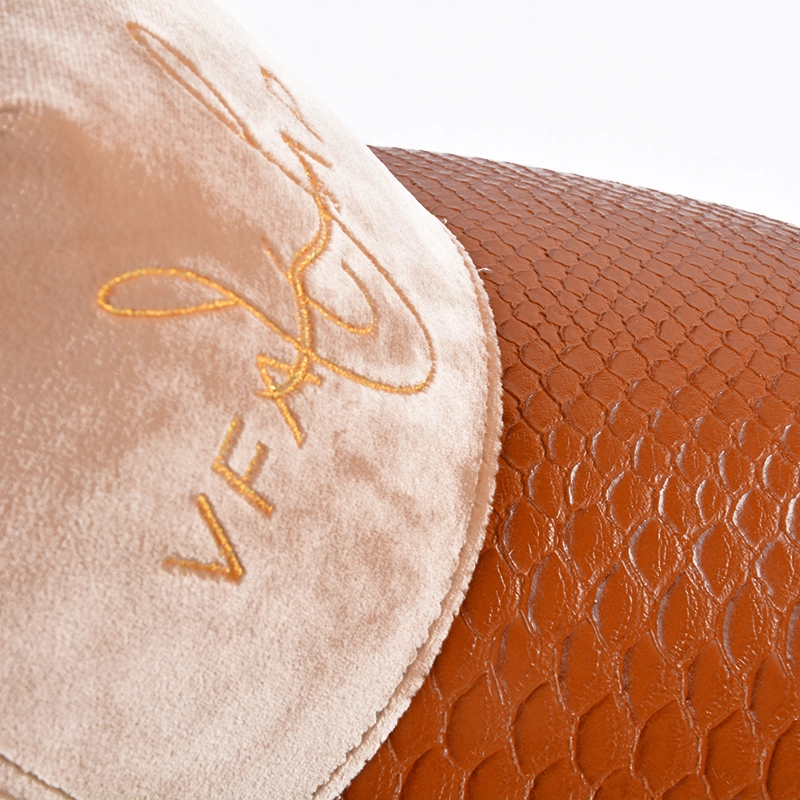 5 panels pleuche baseball hats, leather brim pleuche baseball hats, plain embroidery pleuche baseball caps
