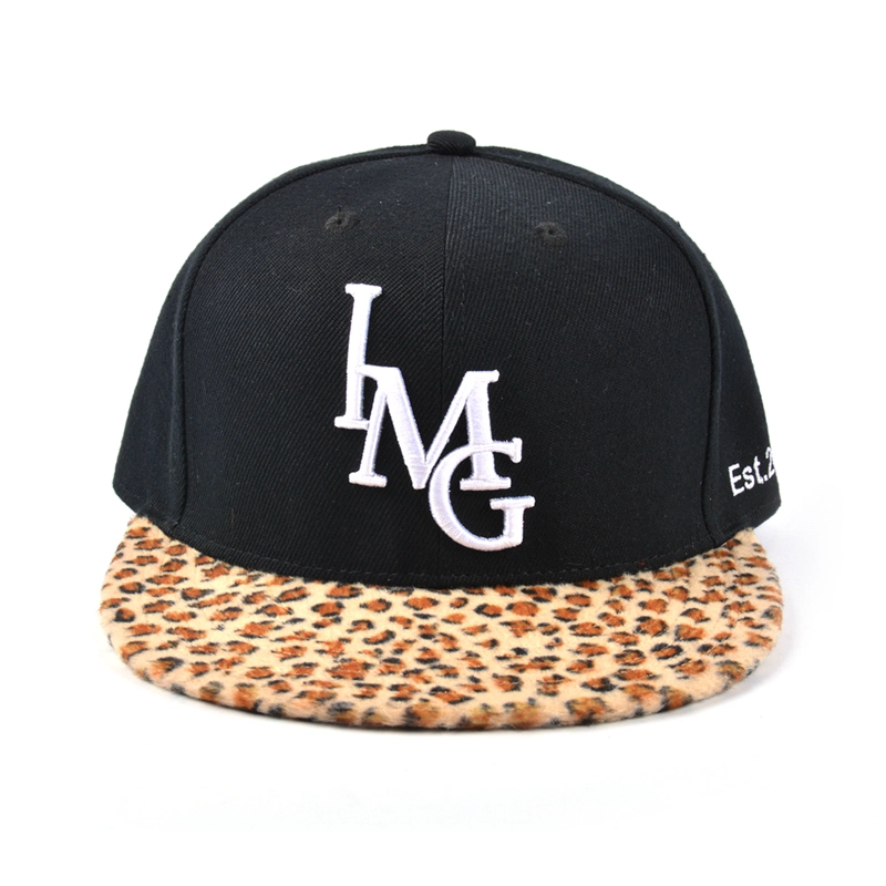 high quality hat supplier china, leopard brim snapback hats, china cap and hat wholesales