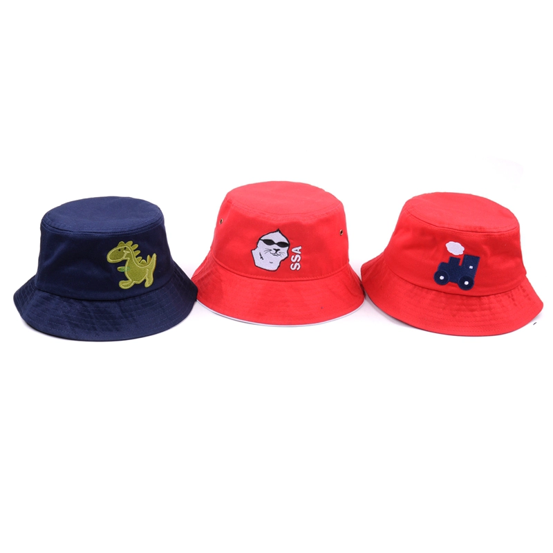 baby plain embroidery logo bucket hats, red baby hats bucket hat, custom baby caps factory china