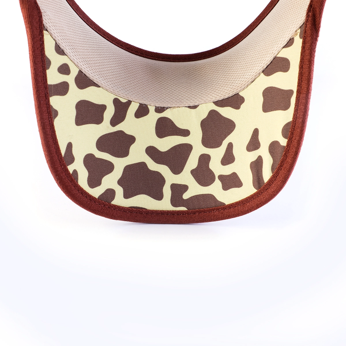 sports cotton sun visor hats, design vfa logo visor caps, custom leopard brim sports hats