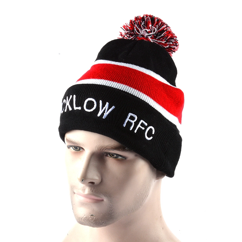 china beanie hat with fur pom poms sewing