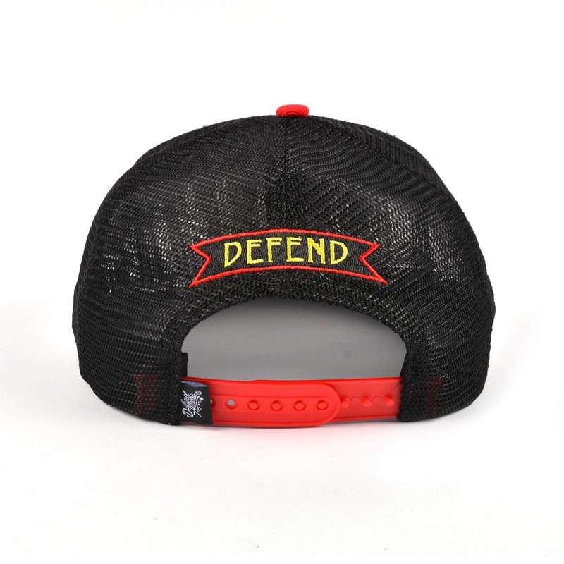 black mesh embroidery baby caps