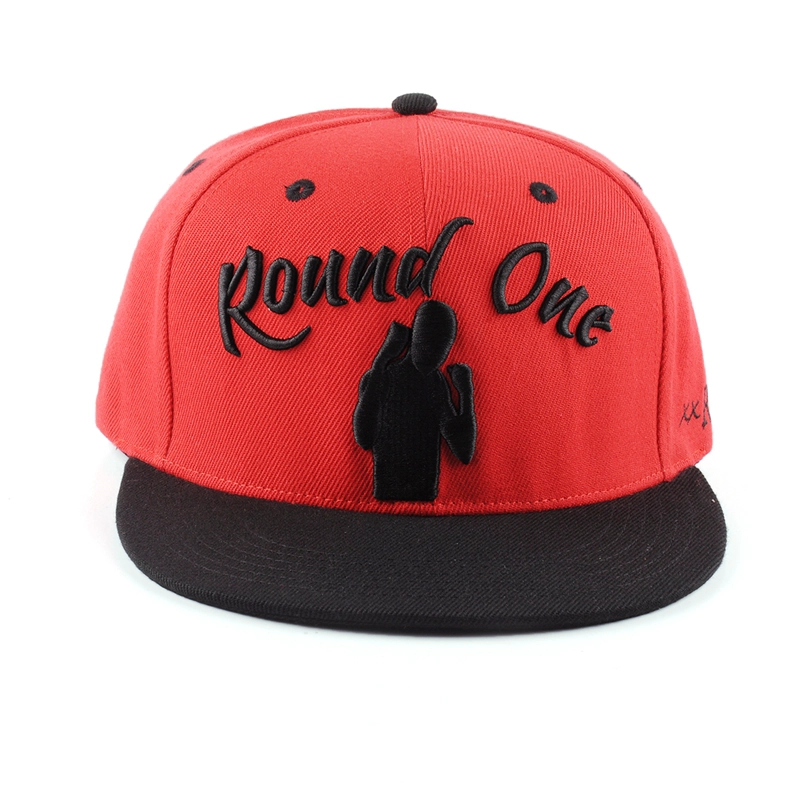 3d embroidery flat brim snapback caps