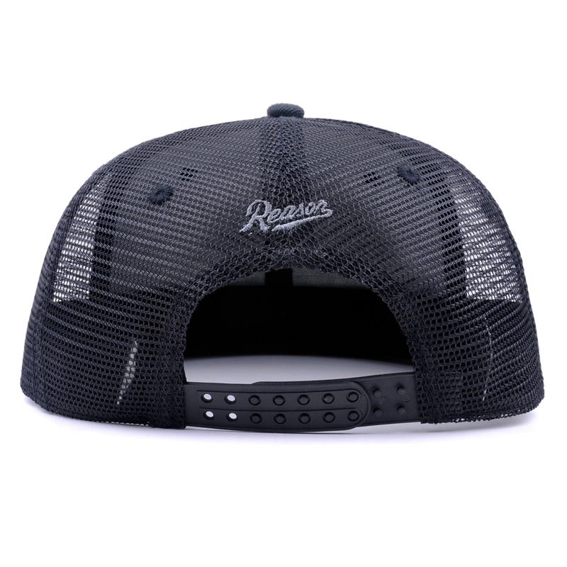 leather brim acrylic trucker caps