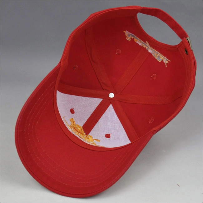 100% Baumwolle 6 Panel justierbare Baseballmützen