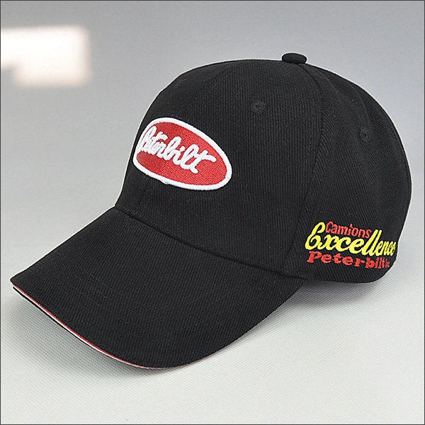 Visera sandwich de la gorra de béisbol del bordado de 2 tonos