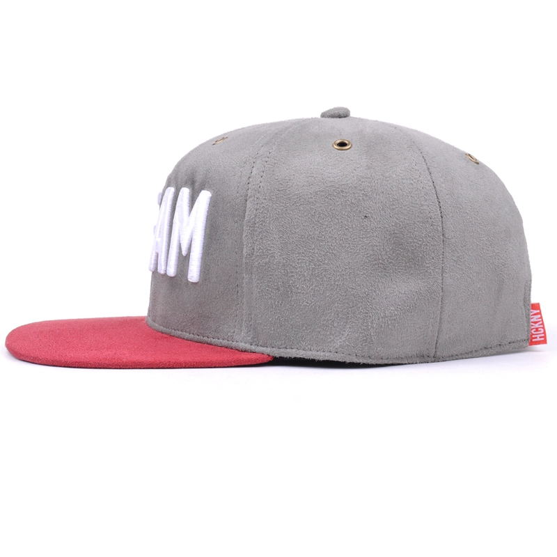 3D Embroidery suede Snapback Cap