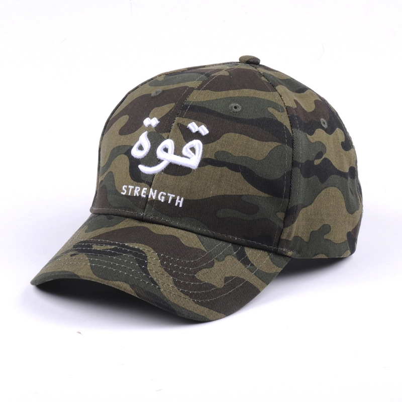 3D embroidery green camouflage hat