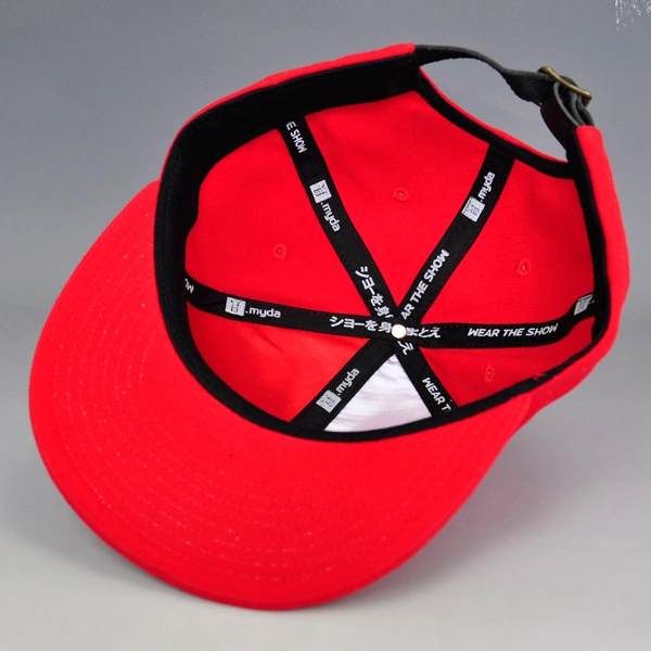 Cinturino in pelle ricamo 3D cappelli di snapback