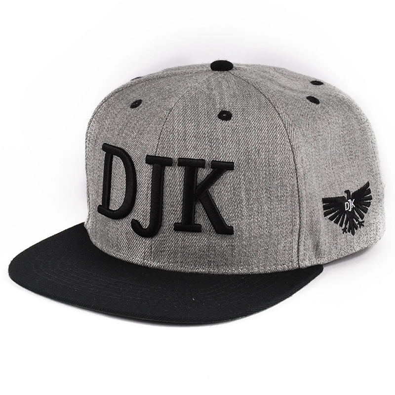 Bordado 3d lana acrílico snapback gorras personalizadas