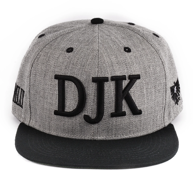 Bordado 3d lana acrílico snapback gorras personalizadas