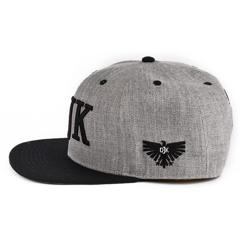 Bordado 3d lana acrílico snapback gorras personalizadas