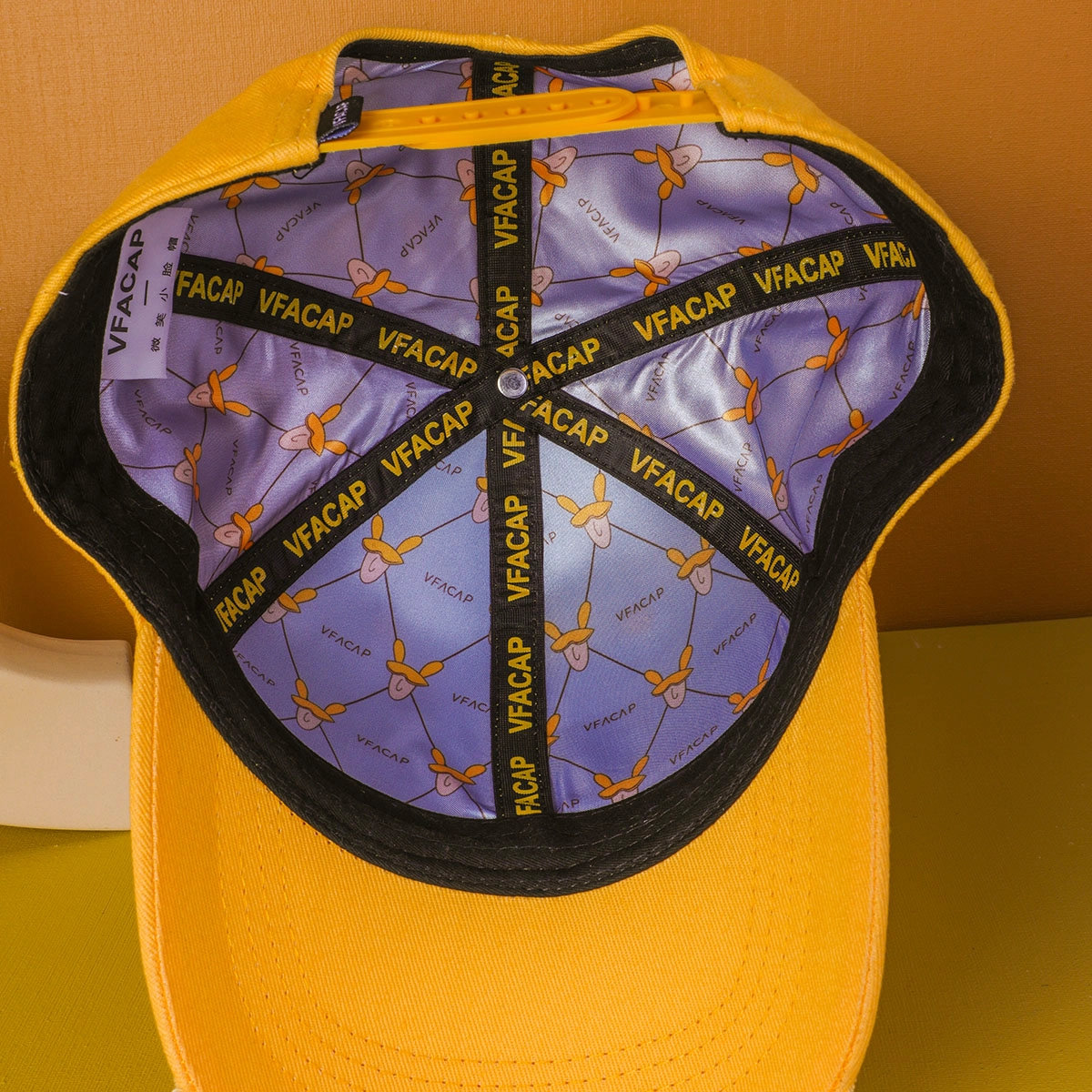 Cappelli da baseball in cotone giallo invecchiato con logo ricamato lettere 3D