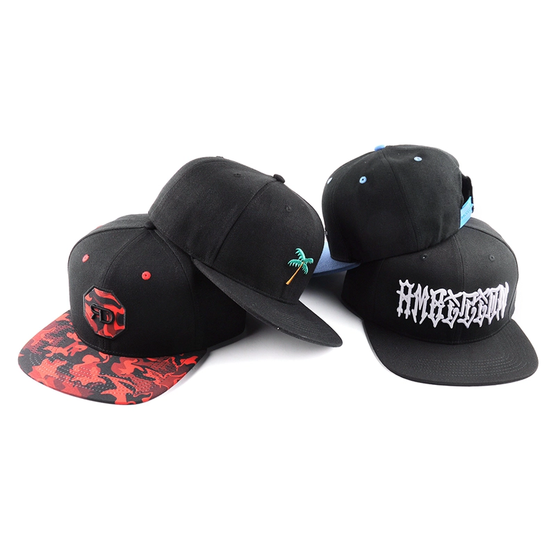 3d embroidery snapback cap flat hat design logo china factory