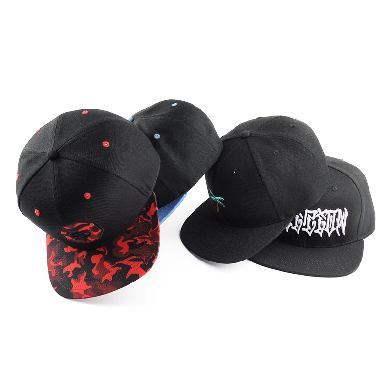 3d embroidery snapback cap flat hat design logo china factory