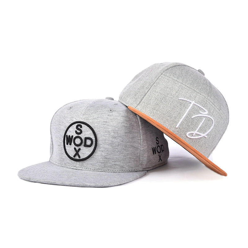 Logotipo de diseño personalizado de gorras de ala plana snapback bordado 3D