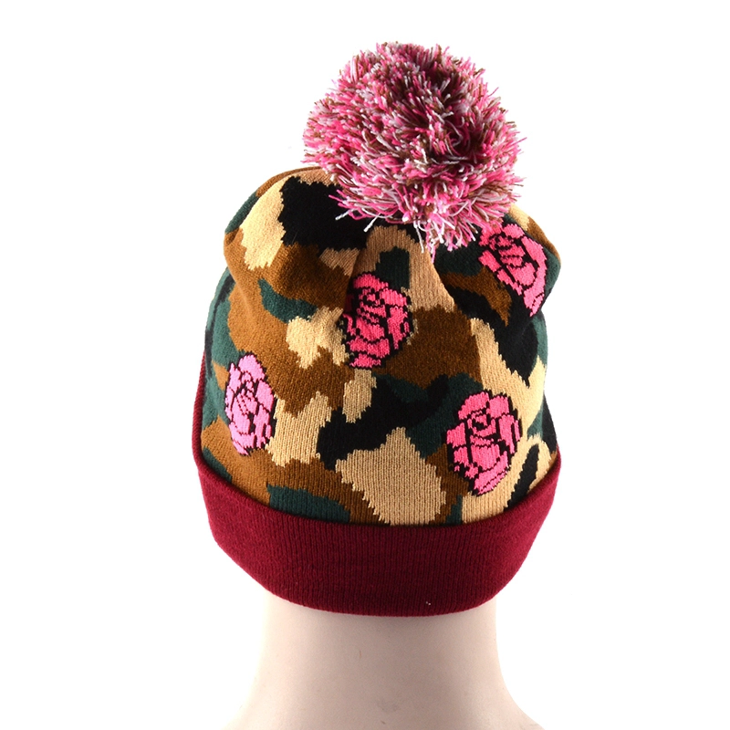 3D borduurwerk winter caps pom pom mutsen