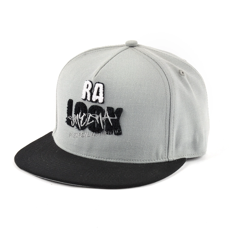 5 panel acryl handdoek borduurwerk snapback caps