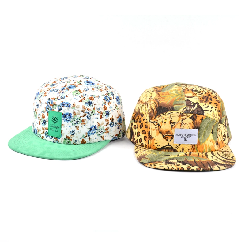 Cappello personalizzato a 5 pannelli, cappelli snapback a 5 pannelli all'ingrosso