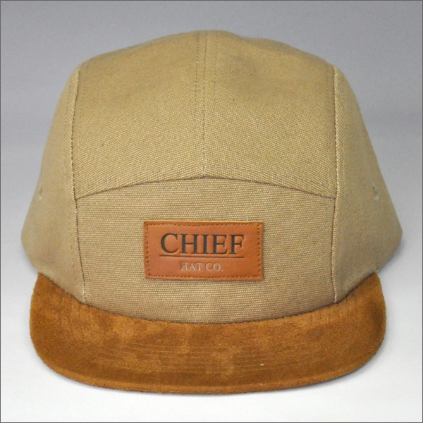 5 painel de empresa chapéu personalizado, couro SnapBack Hat atacado