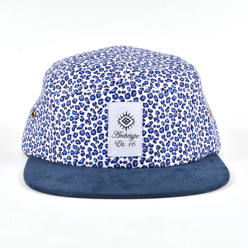 5 Panel Snapback Cap zum Verkauf, Blumendruck Hut Lieferant