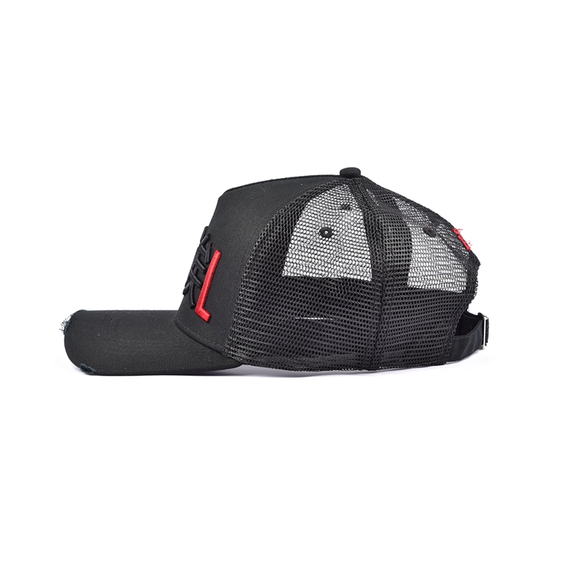 Cappellini per camionista distressed con 5 pannelli 3d ricamati sportivi da baseball