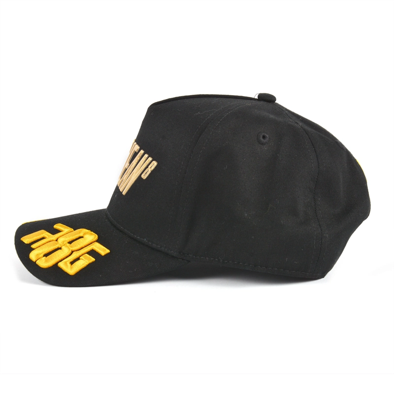Fábrica do costume do boné de beisebol do bordado de 5 painéis