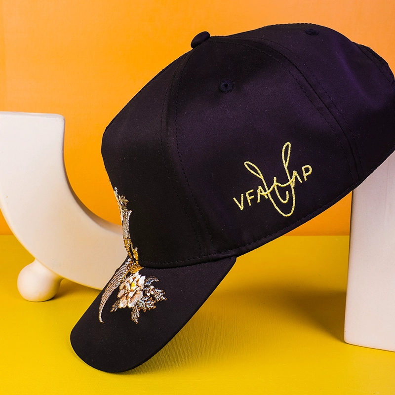 5 panelen borduurwerk logo sport zwart vfacaps baseball caps