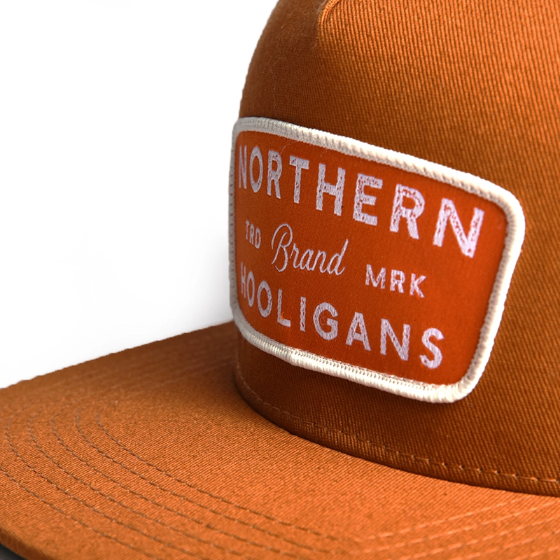 Gorras snapback tejidas de parche plano de 5 paneles