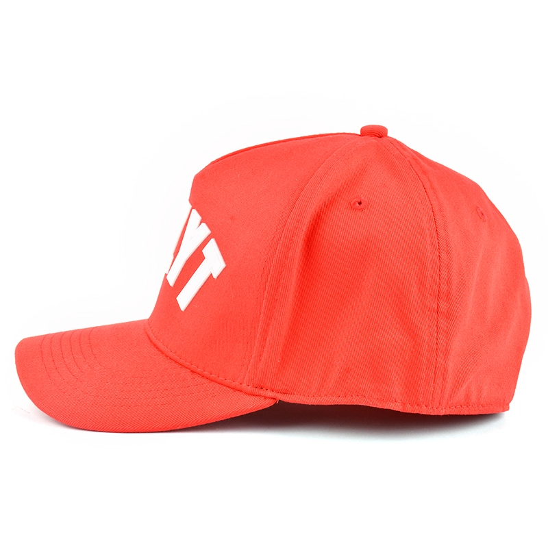 Berretti da baseball sportivi rossi flexfit con logo stampato a 5 pannelli