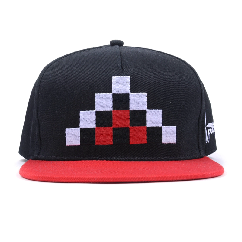 Gorras de bordado planas de diseño de 5 paneles snapnack al por mayor