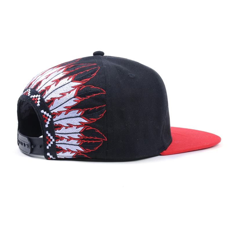 Gorras de bordado planas de diseño de 5 paneles snapnack al por mayor