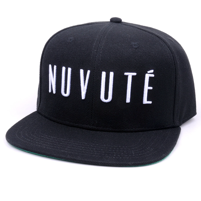 porcelana 6 paneles negros deportivos snapback caps en venta fabricante