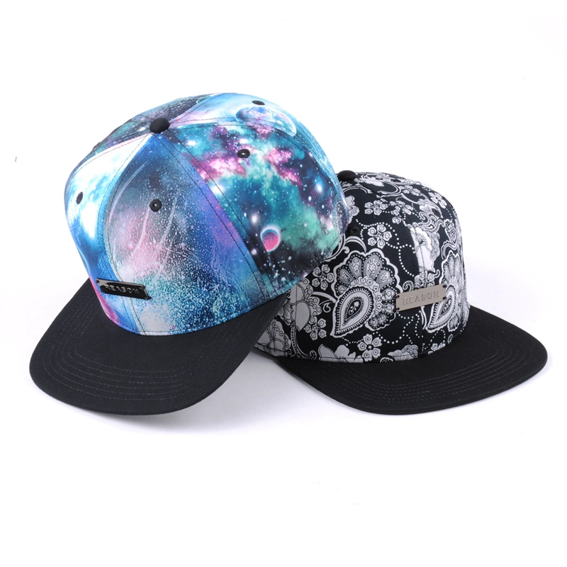6 panneaux de chapeaux snapback galaxy personnalisés en vente
