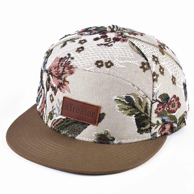 6 Panel Snapback Cap, benutzerdefinierte flache Rechnung Snapback Cap