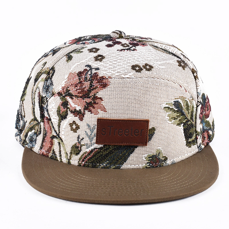 6 Panel Snapback Cap, benutzerdefinierte flache Rechnung Snapback Cap