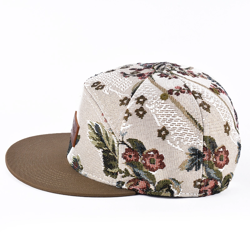 6 Panel Snapback Cap, benutzerdefinierte flache Rechnung Snapback Cap
