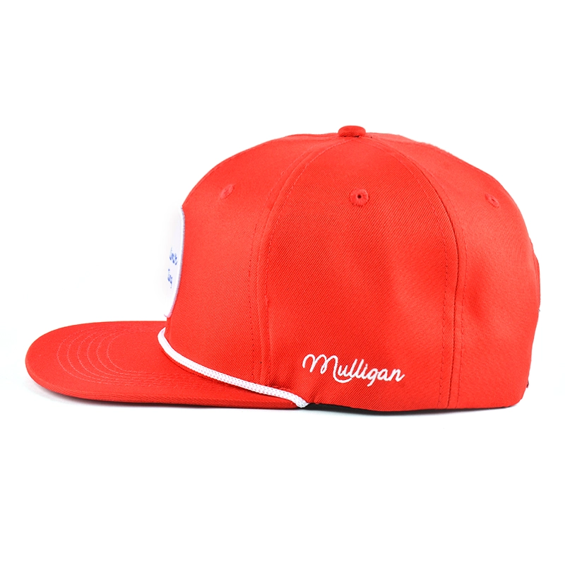 6 لوحات مسطحة حافة قبعات حمراء snapback حبل