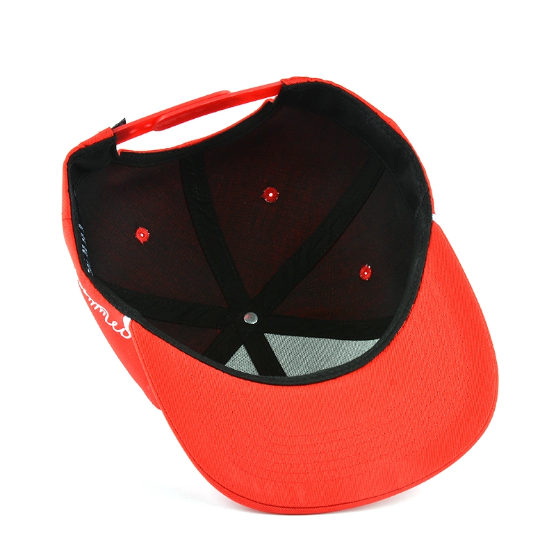 6 لوحات مسطحة حافة قبعات حمراء snapback حبل