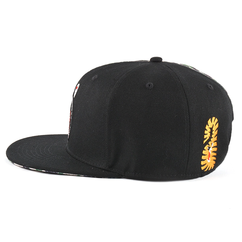 6 panels flat embroidery cheap snapback caps wholesale